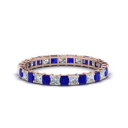 princess-cut-diamond-eternity-ring-1.50-carat-with-sapphire-in-rose-gold-FDEWB8675PR-1.50CTGSABL-NL-RG